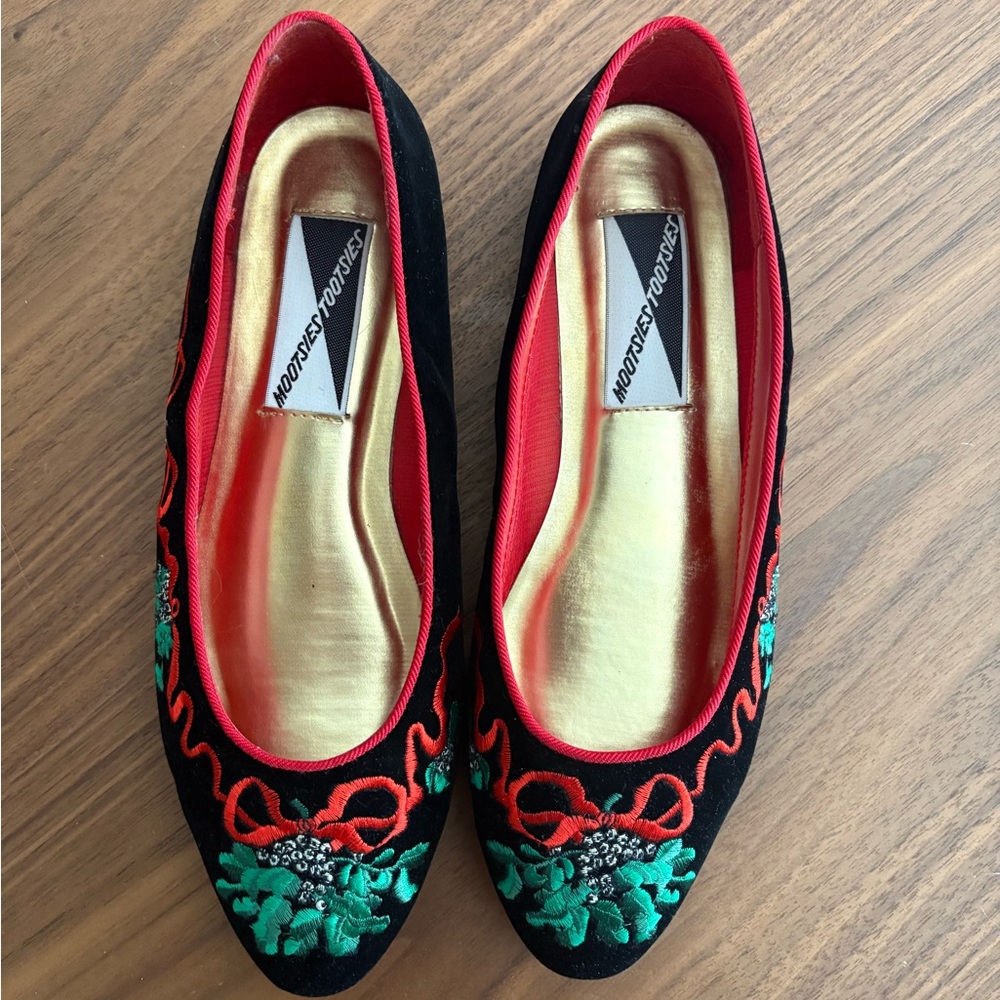 Mootsies Tootsies Velvety Christmas Inspired Flats Shoes